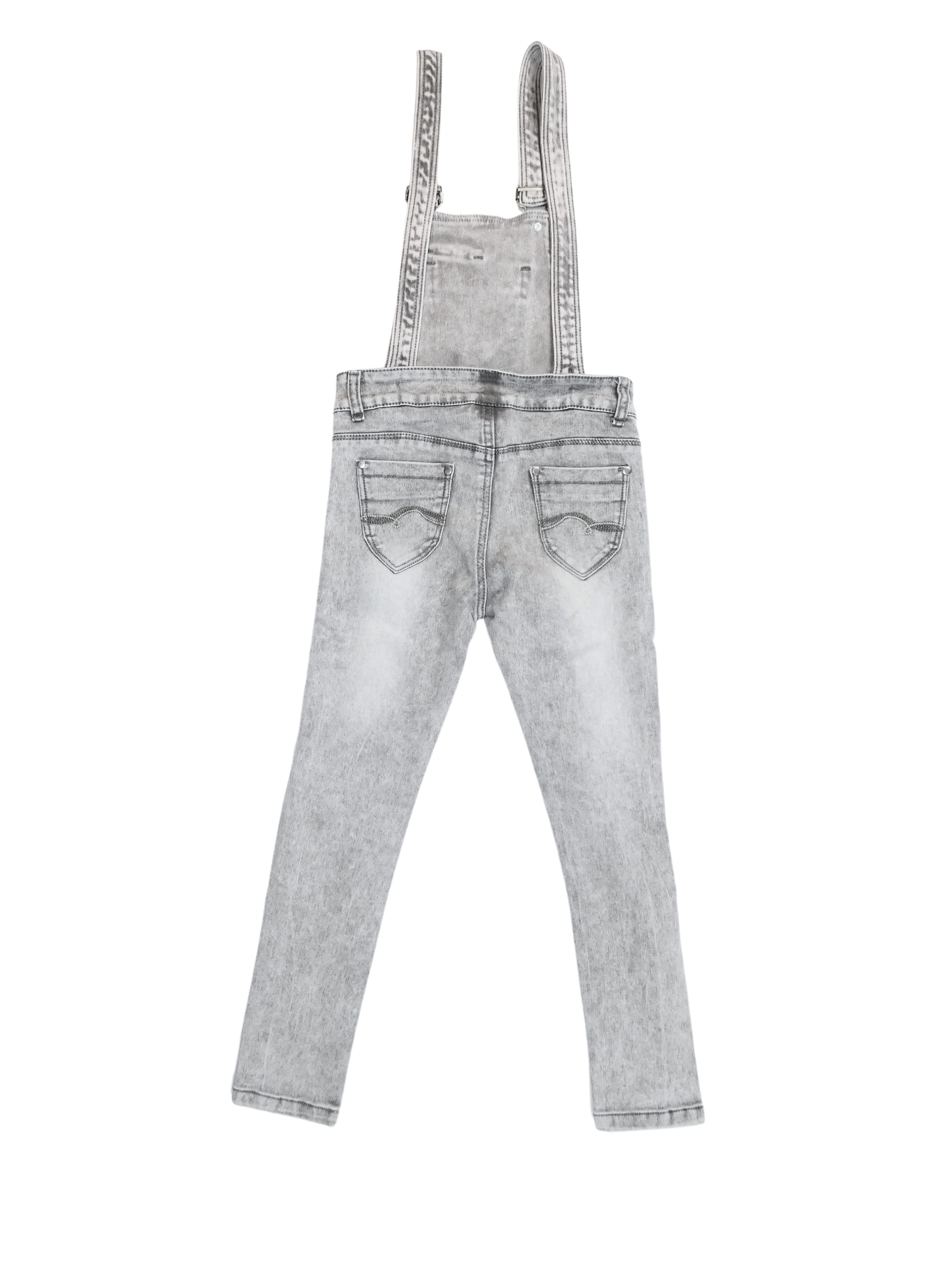 Salopette jeans en gris pour fille